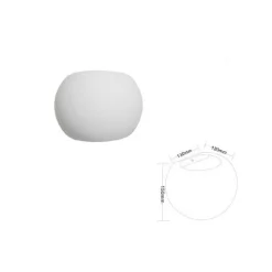 APPLIQUE DA PARETE IN GESSO TONDO UP E DOWN LAMPADA ATTACCO G9 VERNICIABILE E07