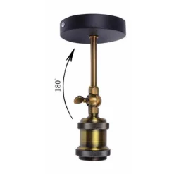 APPLIQUE DA PARETE LAMPADA VINTAGE INDUSTRIALE LUCE REGOLABILE PORTALAMPADA E27 13868