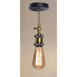 APPLIQUE DA PARETE LAMPADA VINTAGE INDUSTRIALE LUCE REGOLABILE PORTALAMPADA E27 13868