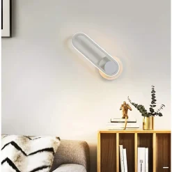 APPLIQUE DA PARETE LED 13 W OVALE VERTICALE ORIENTABILE BIANCO LUCE FREDDA 50339