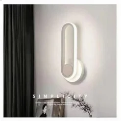 APPLIQUE DA PARETE LED 13 W OVALE VERTICALE ORIENTABILE BIANCO LUCE FREDDA 50339