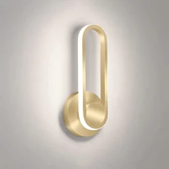 APPLIQUE DA PARETE LED 13 W OVALE VERTICALE ORIENTABILE ORO LUCE NATURALE 50346