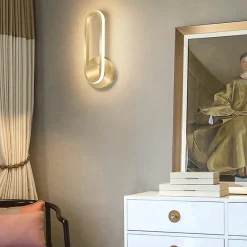 APPLIQUE DA PARETE LED 13 W OVALE VERTICALE ORIENTABILE ORO LUCE NATURALE 50346