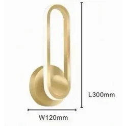 APPLIQUE DA PARETE LED 13 W OVALE VERTICALE ORIENTABILE ORO LUCE NATURALE 50346