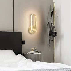 APPLIQUE DA PARETE LED 13 W OVALE VERTICALE ORIENTABILE ORO LUCE NATURALE 50346