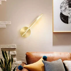 APPLIQUE DA PARETE LED 13 W LINEARE ORIENTABILE ORO LAMPADA LUCE NATURALE 50384