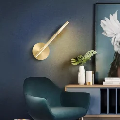 APPLIQUE DA PARETE LED 13 WATT LINEARE ORIENTABILE ORO LAMPADA LUCE FREDDA 50391