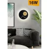APPLIQUE DA PARETE LED 16W MODERNO RETROILLUMINATO TONDO 3 TONALITÀ LUCE E48-N3C