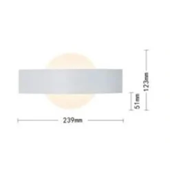 APPLIQUE DA PARETE LED 8WATT DOPPIA EMISSIONE LUCE 3 COLORAZIONI DI LUCE E17-B3C