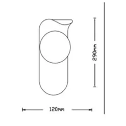 APPLIQUE DA PARETE MODERNO LAMPADA DECORATIVA IN METALLO CON SFERA VETRO G9 AQ46