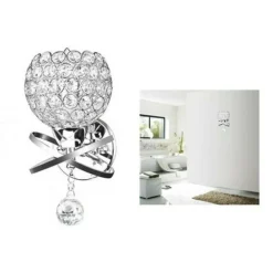 APPLIQUE DA PARETE MODERNO PARALUME CON CRISTALLI ACRILICO E PENDENTE