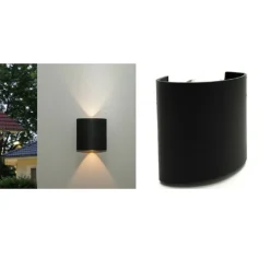 APPLIQUE DA PARETE OVALE LED COB ESTERNO 3W DOPPIA EMISSIONE LAMPADA IP65 ES48