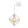 APPLIQUE DA PARETE PENDENTE A FORMA DI CUBO 3D STILE MINIMAL PORTALAMPADA ATTACCO E27 AQ52