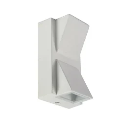 APPLIQUE DOPPIA EMISSIONE 10 W PER ESTERNO LUCE FREDDA CALDA IP65 ES04 BIANCA