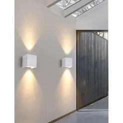 APPLIQUE DOPPIA EMISSIONE LED COB 12W ESTERNO BIANCO LUCE 4000K 3000K 6500K ES46