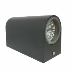 APPLIQUE DOPPIA LUCE LED 10W NERO BIANCO LAMPADA PARETE UP DOWN FARETTO ESTERNO