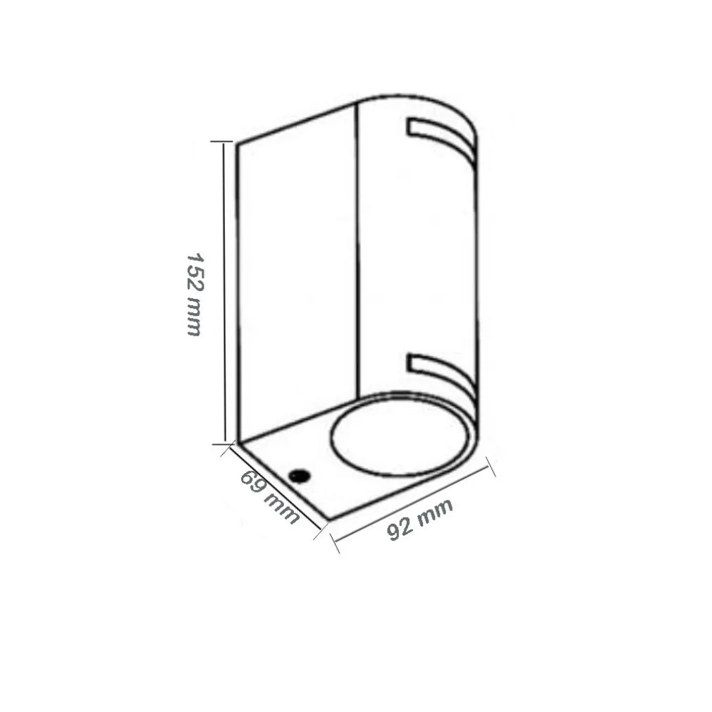 APPLIQUE ESTERNO DOPPIA EMISSIONE BALCONE LAMPADA MURO ATTACCO GU10 IP54 GRIGIO GN-WL062-G