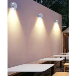 APPLIQUE ESTERNO GRIGIO 4W IMPERMEABILE IP65 SEGNAPASSI LUCE FREDDA O CALDA ES47