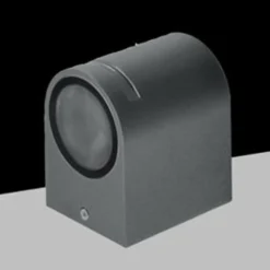 APPLIQUE ESTERNO PARETE FACCIATE BALCONE LAMPADA MURO ATTACCO GU10 IP54 GRIGIO GN-WL061-G