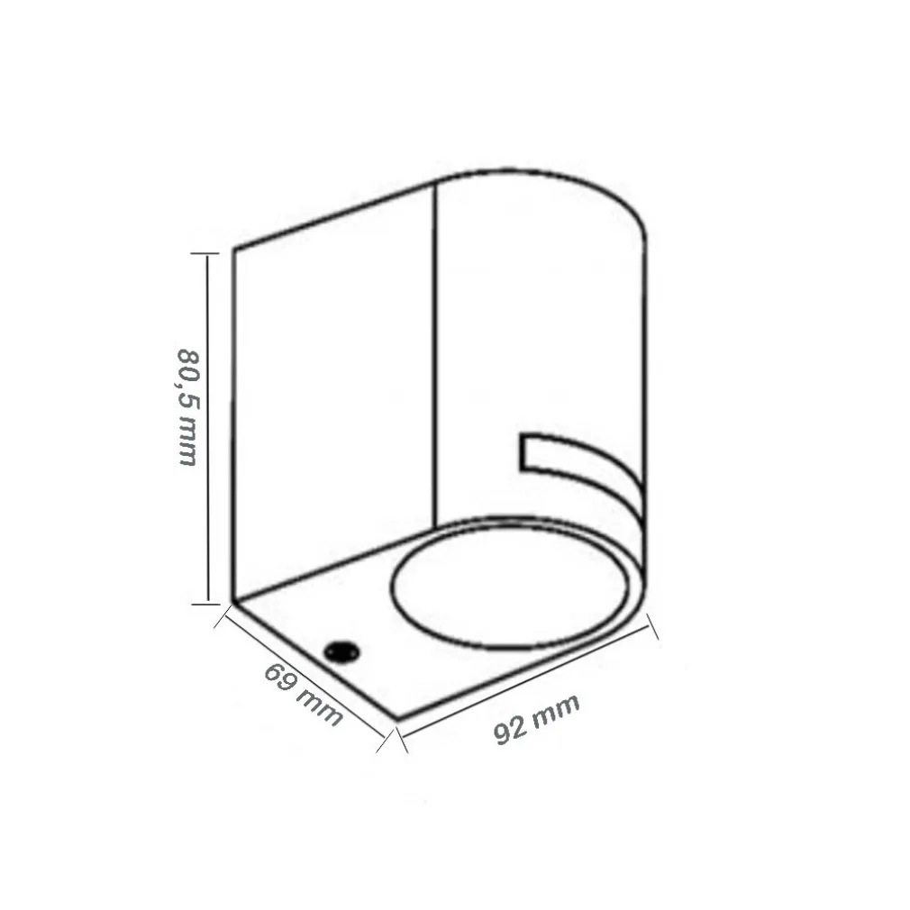APPLIQUE ESTERNO PARETE FACCIATE BALCONE LAMPADA MURO ATTACCO GU10 IP54 GRIGIO GN-WL061-G