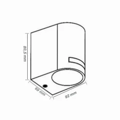 APPLIQUE ESTERNO PARETE FACCIATE GIARDINO LAMPADA MURO ATTACCO GU10 IP54 GN-WL061