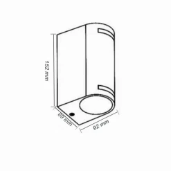 APPLIQUE ESTERNO PER PARETE FACCIATE GIARDINO LAMPADA UP&DOWN GU10 IP54 GN-WL062