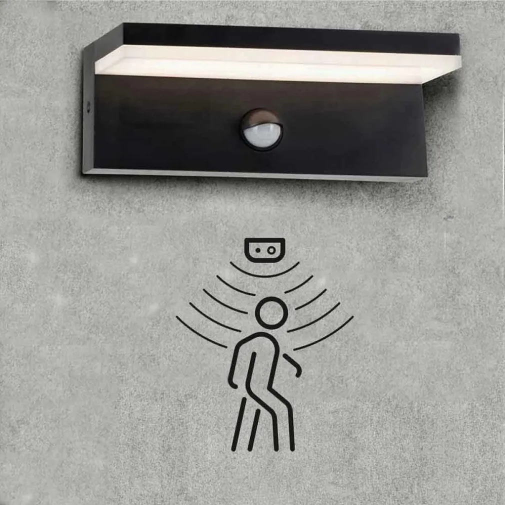 APPLIQUE ESTERNO 10W CON SENSORE PIR DI MOVIMENTO DA PARETE GIARDINO IP54 BS82-N