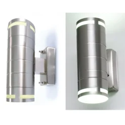 APPLIQUE FARETTO PLAFONIERA DOPPIO FARETTO FASCIO BORDO DW ACCIAIO 160X9.2X6 CM