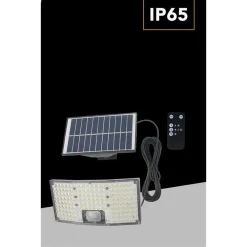 APPLIQUE FARETTO SOLARE DA ESTERNO CON PANNELLO SENSORE LUCE FREDDA IP65 SW2881-F