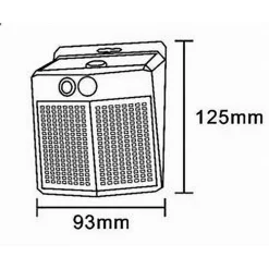 APPLIQUE FARETTO SOLARE DA ESTERNO CON PANNELLO SENSORE LUCE 6500K IP65 SW2012-F