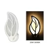 APPLIQUE FOGLIA A PARETE 7 WATT LAMPADA ABAT JOUR LUCE FREDDA CALDA NATURALE E32