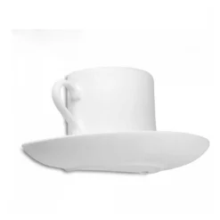 APPLIQUE GESSO A FORMA DI TAZZA DA CAFFÈ A PARETE VERNICIABILE ATTACCO G9 GS-E85