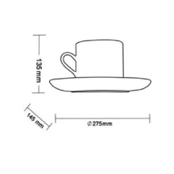 APPLIQUE GESSO A FORMA DI TAZZA DA CAFFÈ A PARETE VERNICIABILE ATTACCO G9 GS-E85