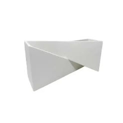 APPLIQUE IN GESSO CON FORMA ASIMETRICA DOPPIA EMISSIONE LUCE G9 DA PARETE GS-E73