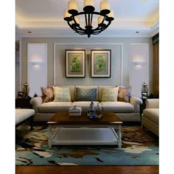 APPLIQUE IN GESSO DA PARETE DOPPIA EMISSIONE LUCE LAMPADA ATTACCO 1XR7S GS-E72