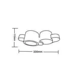 APPLIQUE IN GESSO PARETE BIANCO MODERNA LUCE UP&DOWN G9 CILINDRI SFALSATI GS-E77