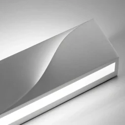 APPLIQUE IN GESSO RETTANGOLARE INTAGLIO DOPPIA LUCE LED ATTACCO G9 PARETE GS-E78