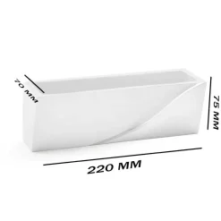 APPLIQUE IN GESSO RETTANGOLARE INTAGLIO DOPPIA LUCE LED ATTACCO G9 PARETE GS-E78