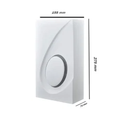 APPLIQUE IN GESSO RETTANGOLARE UP & DOWN LAMPADA CONTEMPORANEA ATTACCO G9 GS-E40