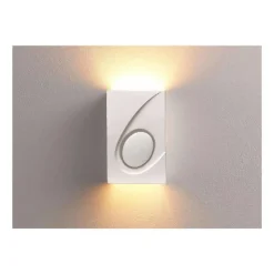 APPLIQUE IN GESSO RETTANGOLARE UP & DOWN LAMPADA CONTEMPORANEA ATTACCO G9 GS-E40