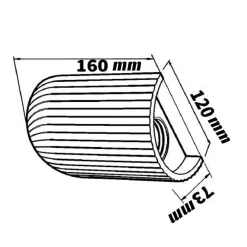APPLIQUE IN GESSO RIGATO DA PARETE LAMPADA DA MURO VERNICIABILE ATTACCO GU10 IP20 GS-E88