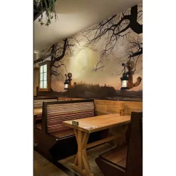 APPLIQUE IN LEGNO CON BASE AD ANCORA LANTERNA COUNTRY LAMPADA INDUSTRIAL E27 E54