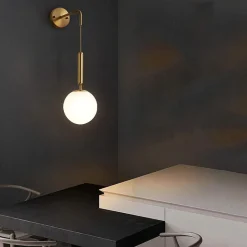 APPLIQUE LAMPADA A PARETE PENDENTE STILE CONTEMPORANEO CON ATTACCO G9 BRONZO INTERNO AQ56