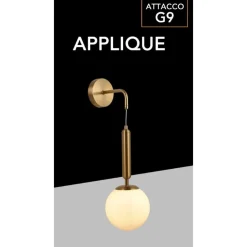 APPLIQUE LAMPADA A PARETE PENDENTE STILE CONTEMPORANEO CON ATTACCO G9 BRONZO INTERNO AQ56