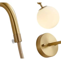 APPLIQUE LAMPADA A PARETE PENDENTE STILE CONTEMPORANEO CON ATTACCO G9 BRONZO INTERNO AQ56