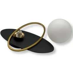 APPLIQUE LAMPADA DA INTERNO A PARETE IN STILE CONTEMPORANEO CON ATTACCO G9 NERO ORO AQ58