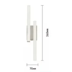 APPLIQUE LAMPADA DA PARETE A LED 10W 800LM CCT IP20 DESIGN ONDA MODERNO BIANCO E26-3C