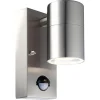 APPLIQUE LAMPADA DA PARETE CORPO IN ALLUMINIO CON SENSORE MOVIMENTO GU10 IP44