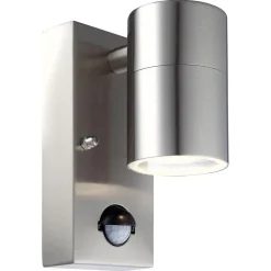 APPLIQUE LAMPADA DA PARETE CORPO IN ALLUMINIO CON SENSORE MOVIMENTO GU10 IP44