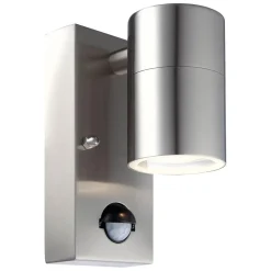 APPLIQUE LAMPADA DA PARETE CORPO IN ALLUMINIO CON SENSORE MOVIMENTO GU10 IP44